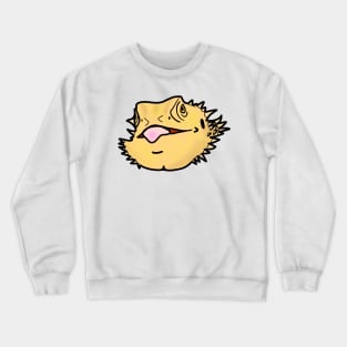 Bearded dragon tongue sticking out mlem Crewneck Sweatshirt